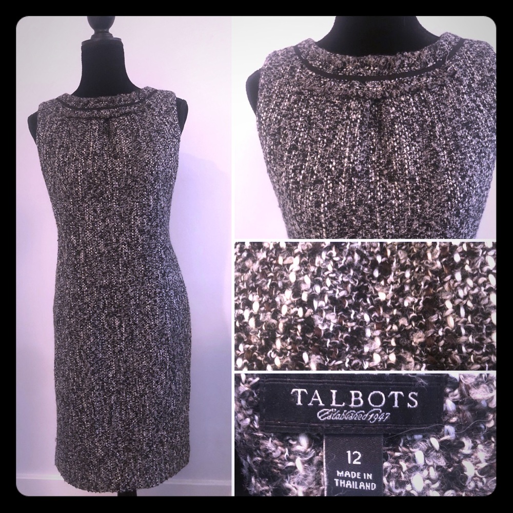 Talbots Black and Gray Dress